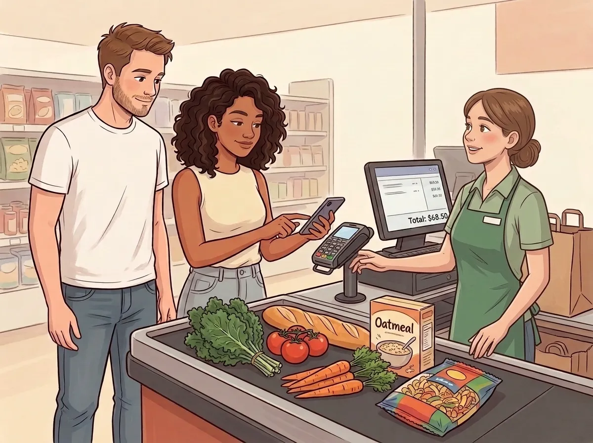 Adding an expense on Balance at the checkout